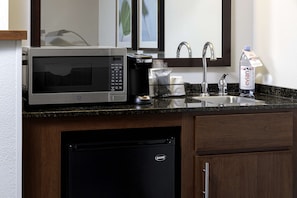 Hypo-allergenic bedding, pillow-top beds, minibar, desk