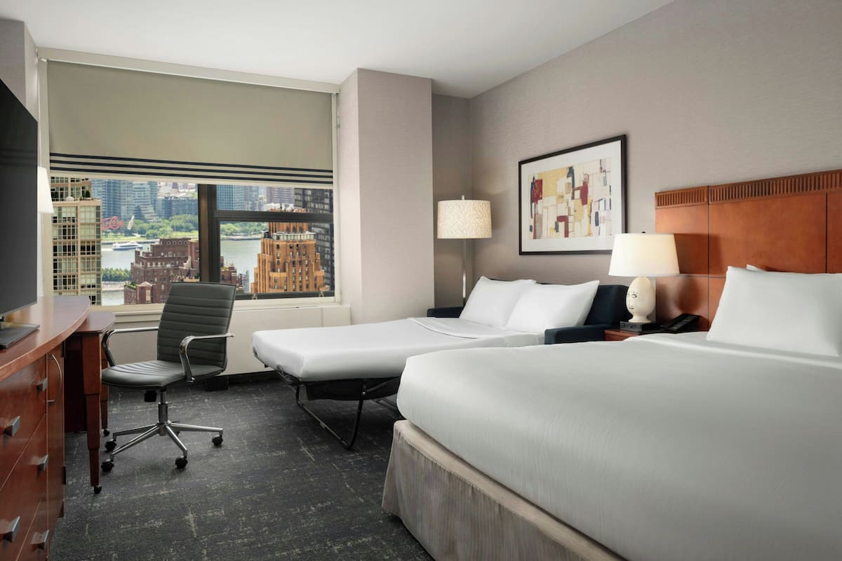 Premium bedding, pillowtop beds, in-room safe, desk