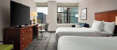 Premium bedding, pillowtop beds, in-room safe, desk