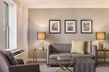 50-inch LCD TV with cable channels, TV at Martinique New York on Broadway, Curio Collection by Hilton