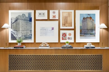 Hotel entrance and lobby at Martinique New York on Broadway, Curio Collection by Hilton