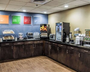 Free daily buffet breakfast