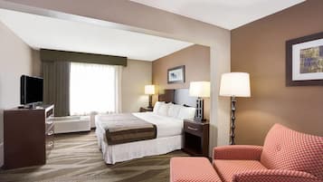 Desk, blackout curtains, iron/ironing board, free WiFi