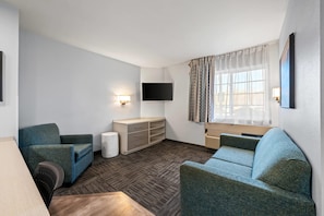 Desk, laptop workspace, blackout curtains, iron/ironing board - MainStay Suites Greensboro (Greensboro)