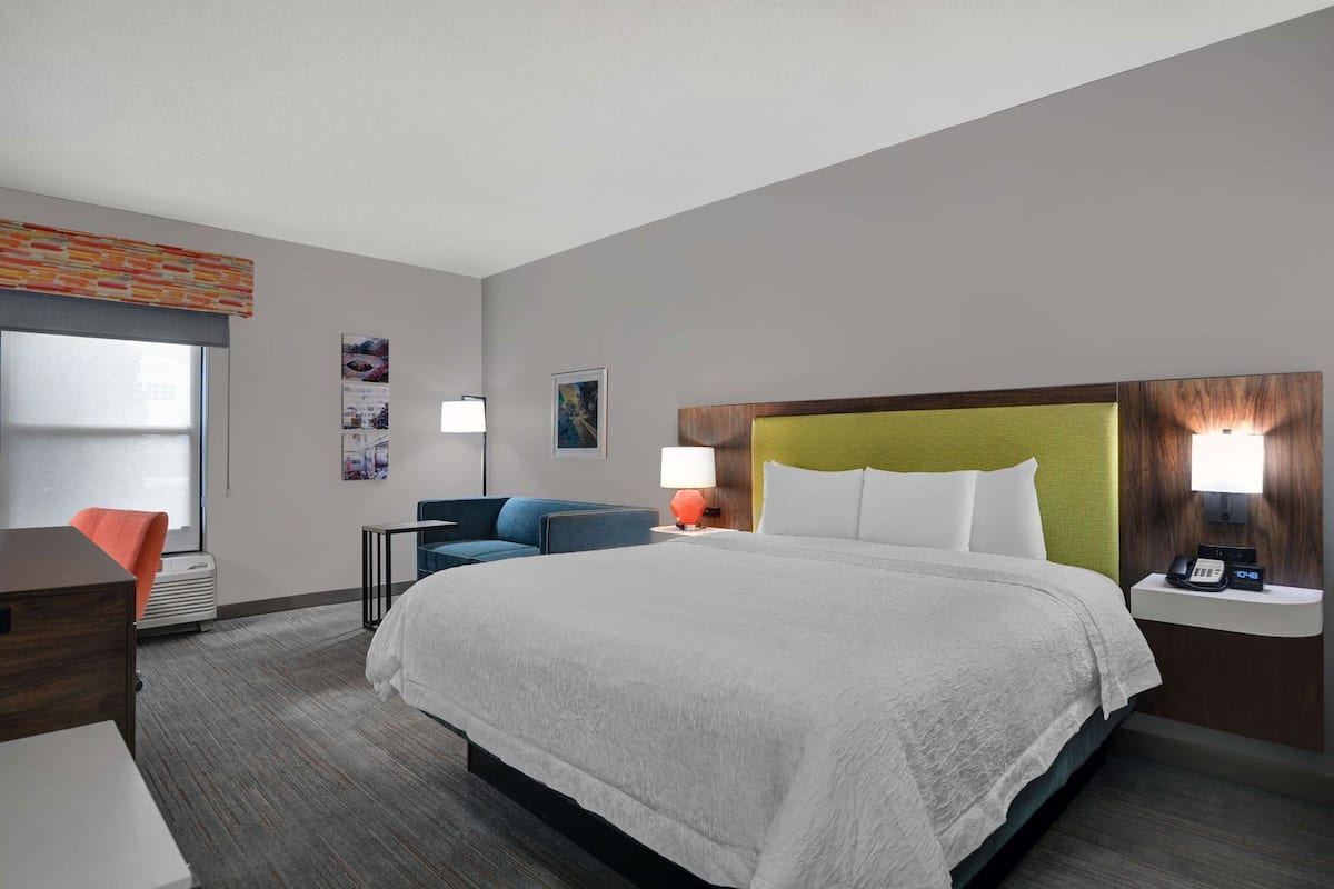 In-room safe, desk, laptop workspace, blackout drapes