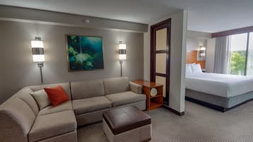 42-inch LCD TV with cable channels, TV, MP3 dock