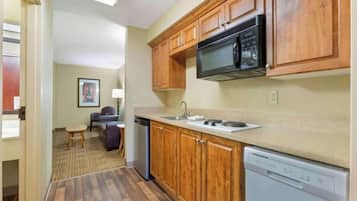Room, 1 King Bed, Accessible, Non Smoking (Kitchen, Mobility) | Private kitchenette | Fridge, microwave, stovetop, coffee/tea maker