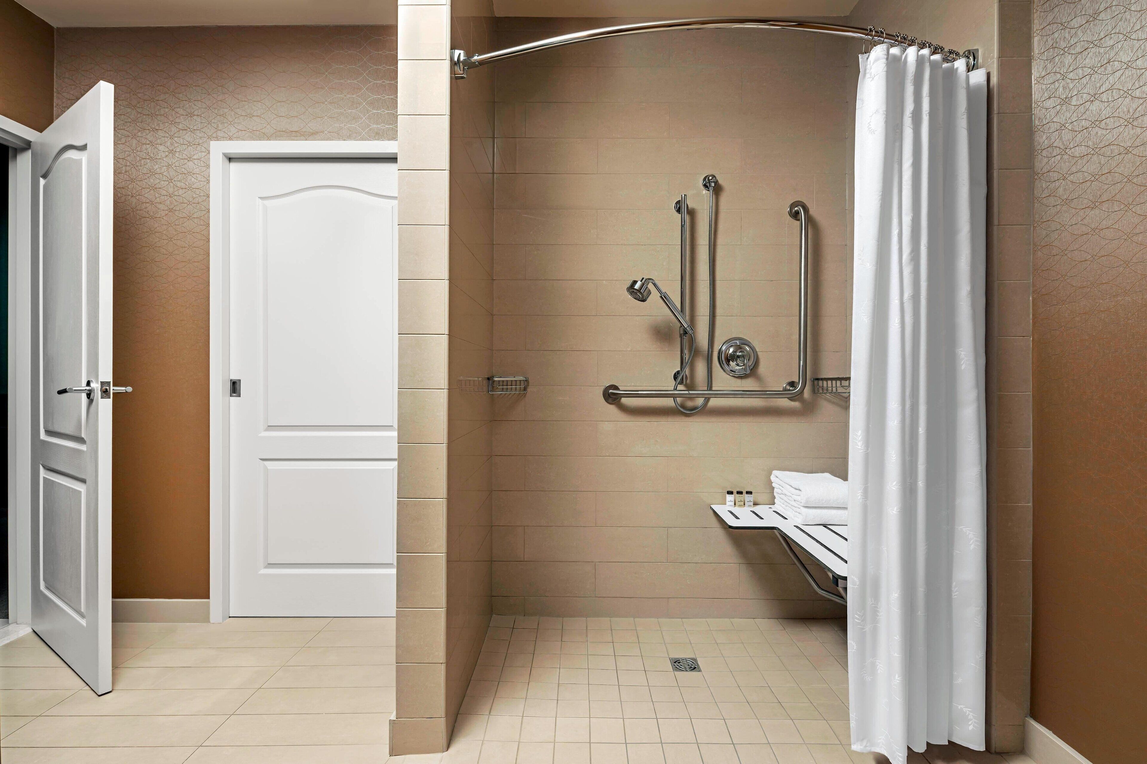 eco-friendly toiletries, hair dryer, bathrobes, towels