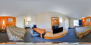 Standard Room, 2 Double Beds, Non Smoking | Individually furnished, desk, free WiFi, bed sheets