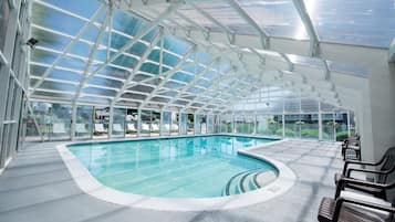 Indoor pool, outdoor pool, open 9:00 AM to 10:00 PM, pool umbrellas