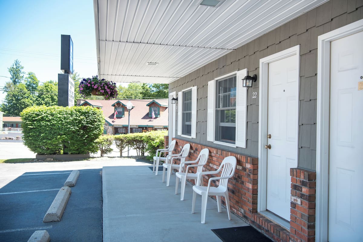 Blackout drapes, iron/ironing board, travel crib, free rollaway beds