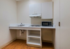 Studio, 1 Queen Bed, Accessible, Non Smoking | Private kitchenette | Fridge, microwave, stovetop