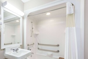 In-room safe, desk, laptop workspace, blackout drapes