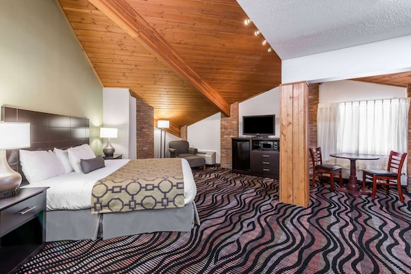 Suite executiva, 1 llit de matrimoni gran, no fumadors, banyera d'hidromassatge | Caixa forta a l'habitació, escriptori i cortines opaques