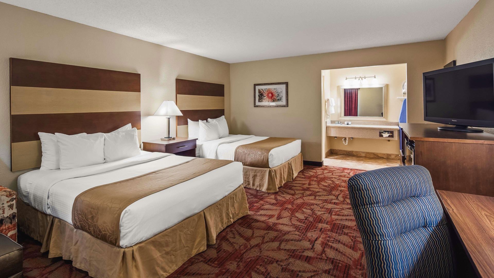 In-room safe, laptop workspace, blackout curtains, iron/ironing board