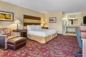 Habitació estàndard, 1 llit de matrimoni gran, accessible, frigorífic i microones | Caixa forta a l'habitació i espai de treball apte per a portàtils 