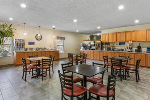 Free daily buffet breakfast