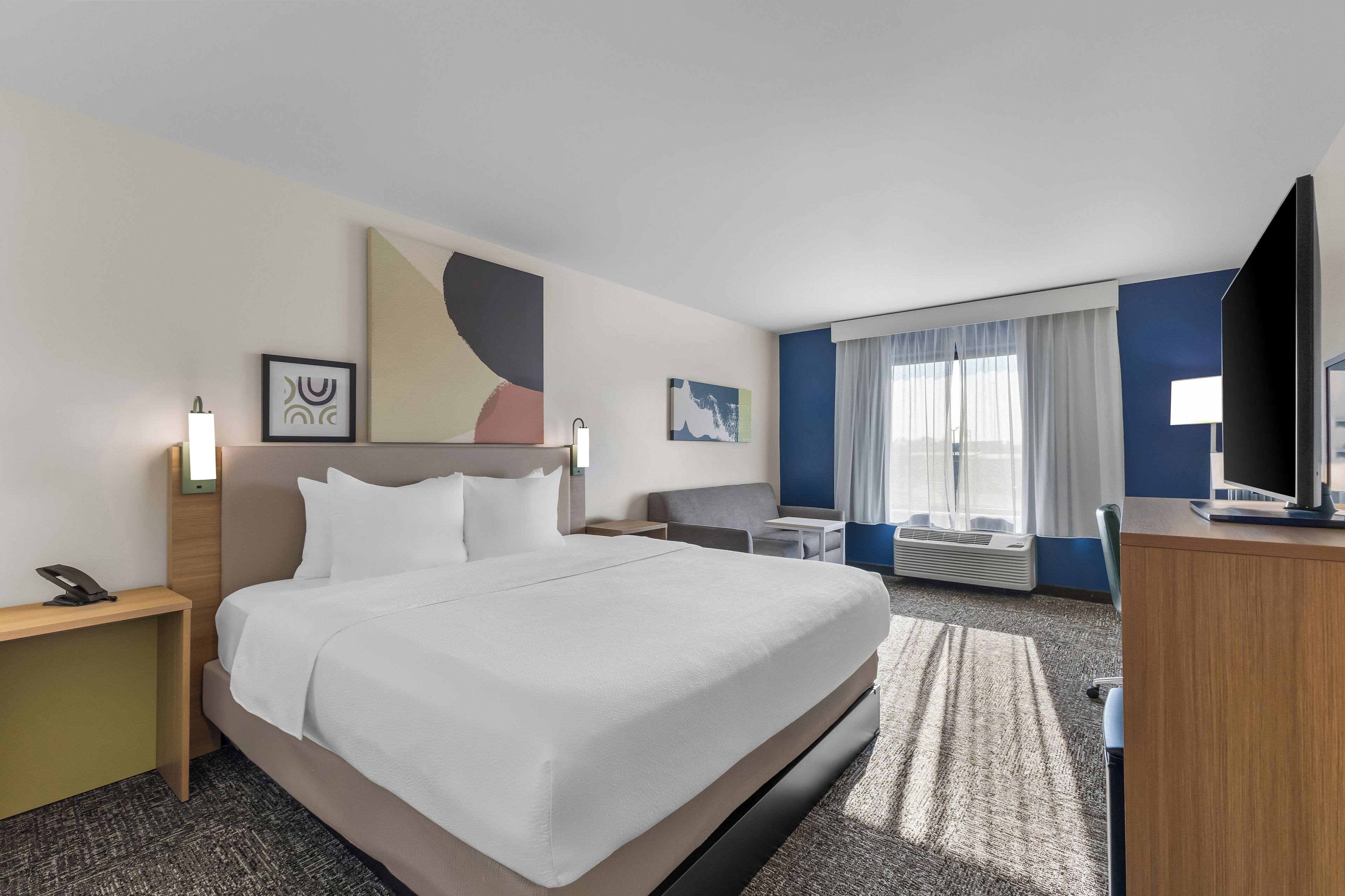 ห้องพัก, เตียงคิงไซส์ 1 เตียง และโซฟาเบด | โต๊ะทำงาน, เปลนอนเด็กแบบพกพา, เตียงเสริม (ฟรี), Wi-Fi ฟรี