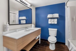 Free toiletries, hair dryer, towels