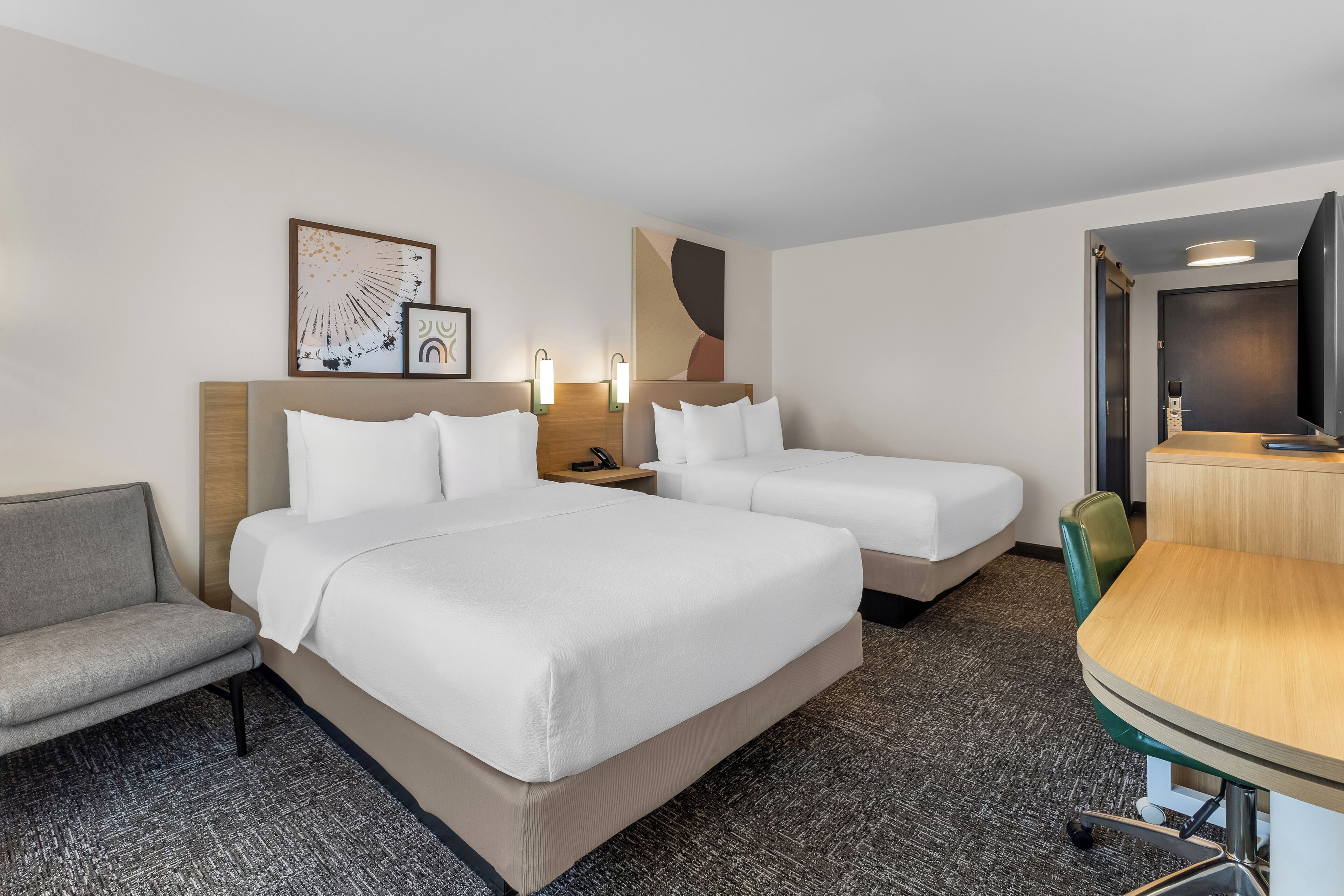 Room, 2 Queen Beds | Desk, travel crib, free rollaway beds, free WiFi