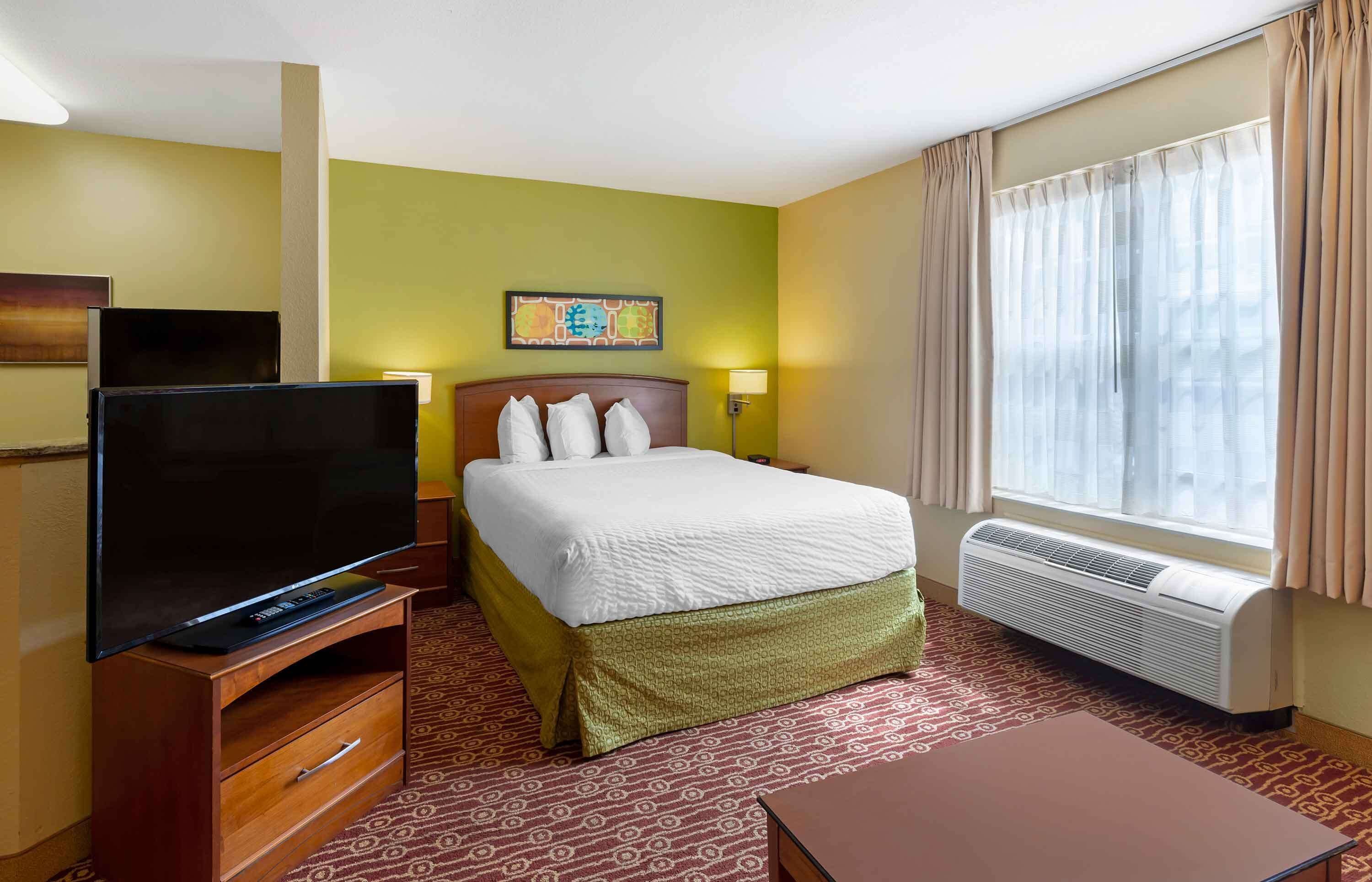Deluxe Studio Suite, 1 Queen Bed with Sofa bed, Non Smoking, Kitchenette | Premium bedding, desk, laptop workspace, blackout drapes