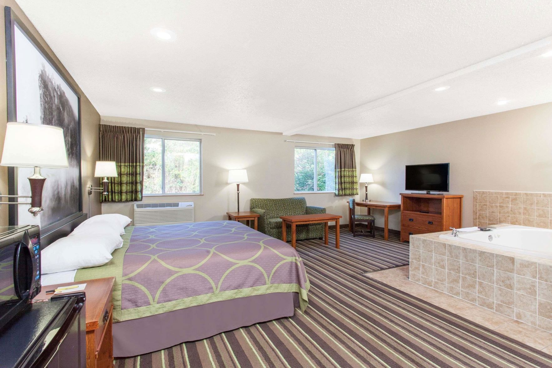 In-room safe, desk, blackout drapes, free cribs/infant beds