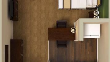 Studio, 1 grand lit, non-fumeurs | Bureau, fer et planche à repasser, Wi-Fi gratuit, draps fournis