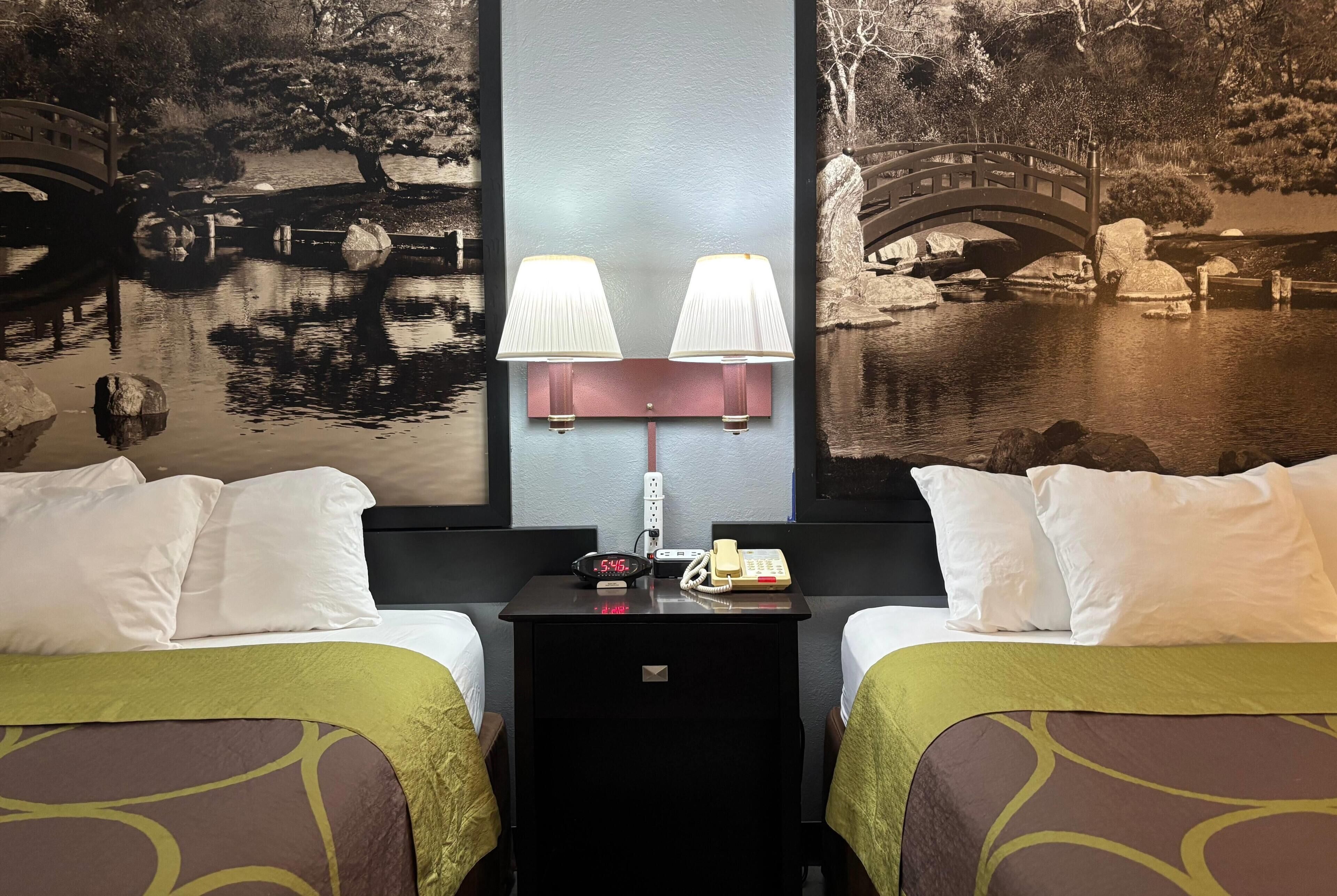 Room, 2 Queen Beds, Non Smoking | Soundproofing, WiFi, bed sheets, alarm clocks