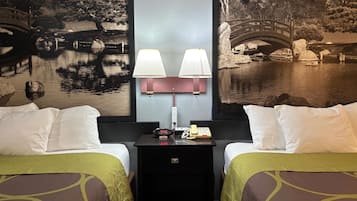 Room, 2 Queen Beds, Non Smoking | Soundproofing, WiFi, bed sheets, alarm clocks