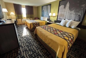 스탠다드룸, 퀸사이즈침대 2개 | 책상, 노트북 작업 공간, 암막 커튼, 다리미/다리미판