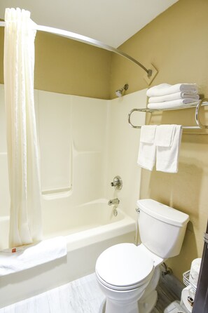 Free toiletries, hair dryer, towels