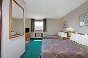 Room, 2 Double Beds, Non Smoking | Desk, blackout drapes, iron/ironing board, free cribs/infant beds