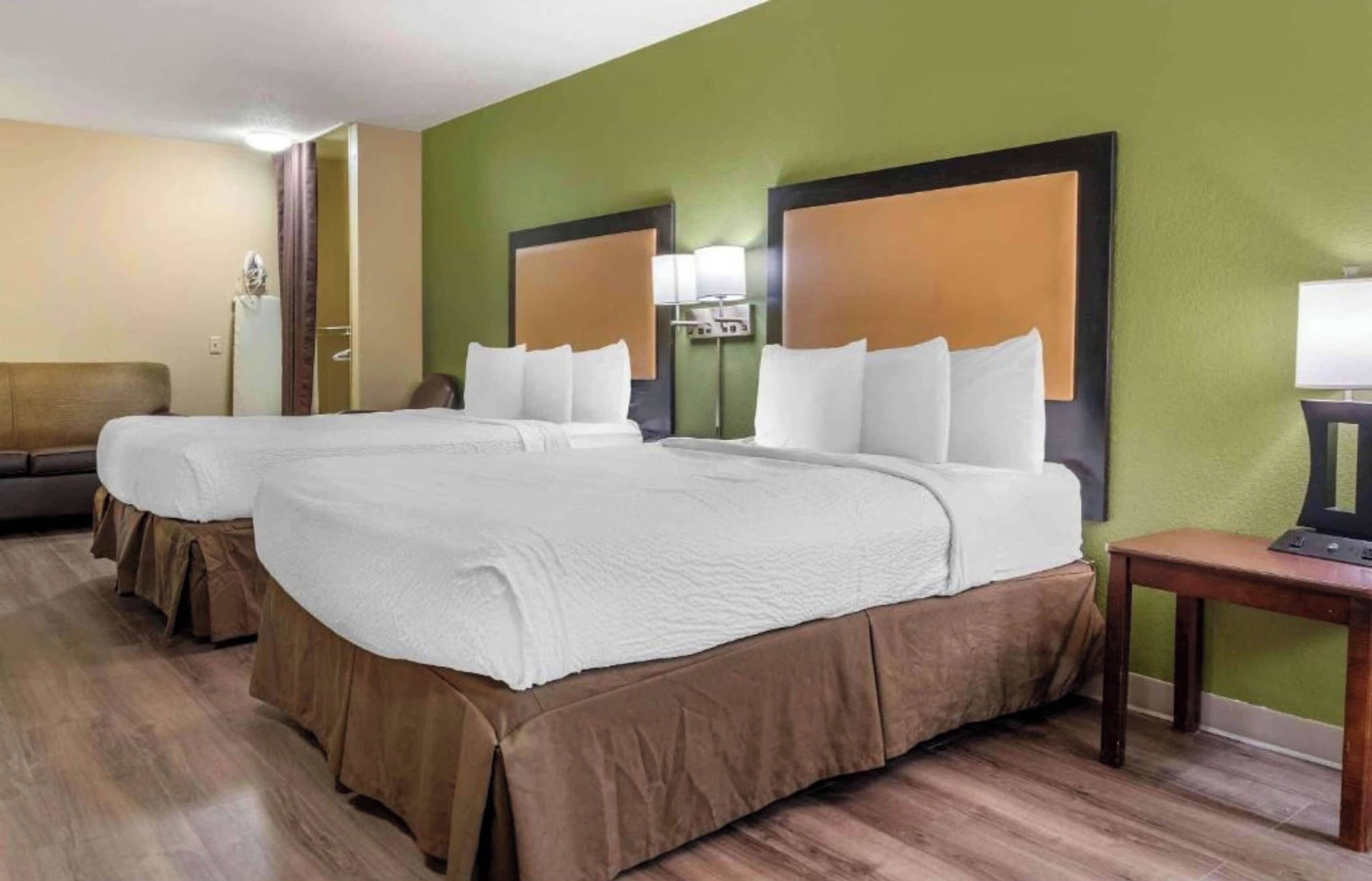 Room, 2 Queen Beds, Non Smoking, Kitchen | Desk, iron/ironing board, free WiFi, bed sheets