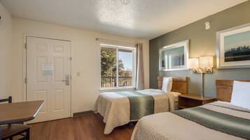 Desk, blackout curtains, free WiFi, bed sheets