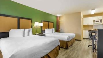 Desk, blackout curtains, iron/ironing board, free WiFi