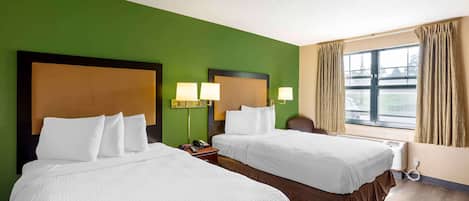 Desk, blackout drapes, iron/ironing board, free WiFi