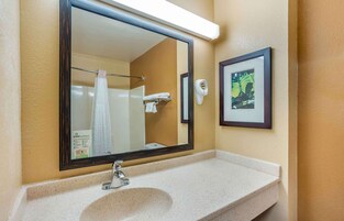 Bañera con ducha, artículos de tocador gratuitos, secador de pelo