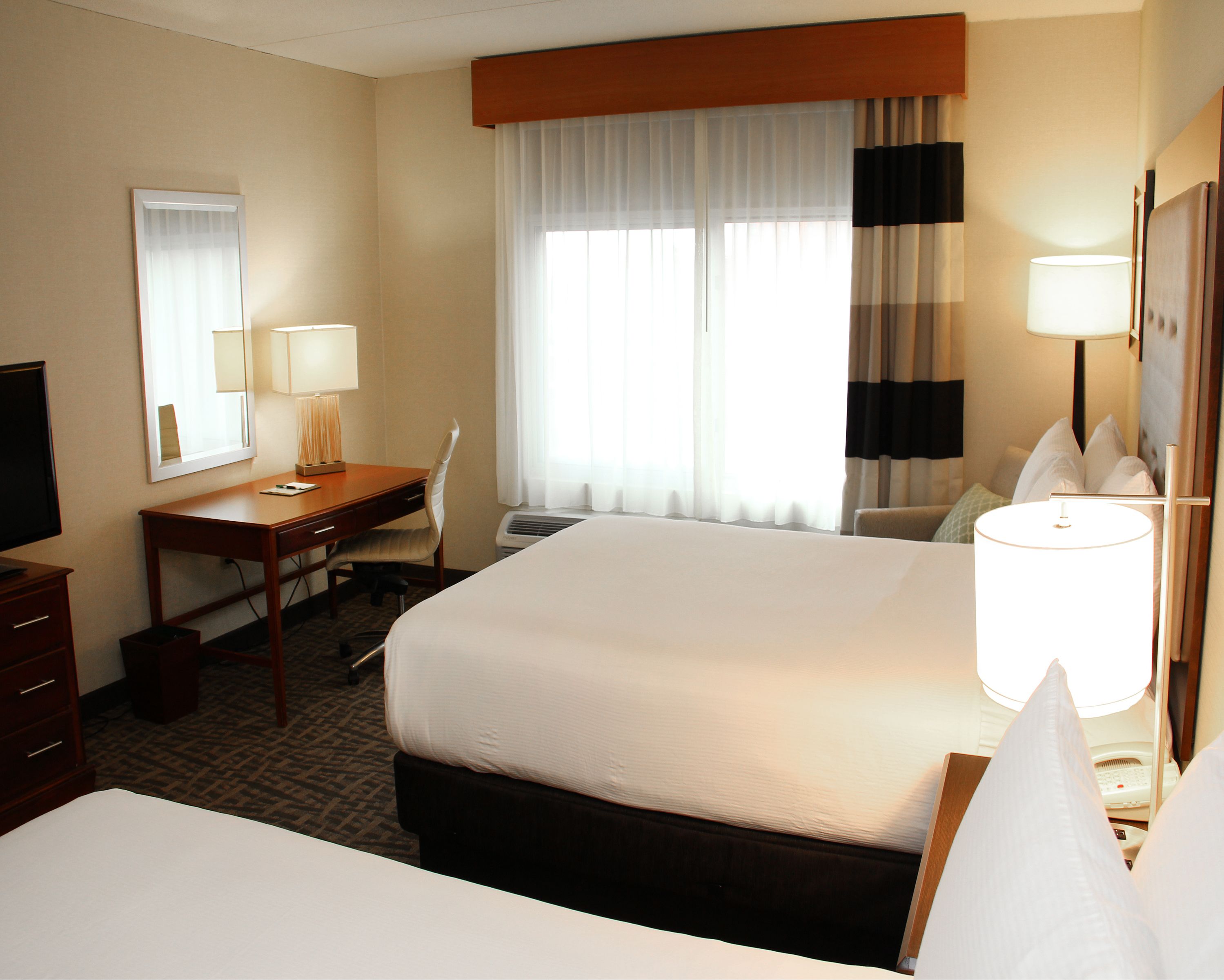 room, 2 queen beds, non smoking | premium bedding, down duvets, desk, laptop workspace