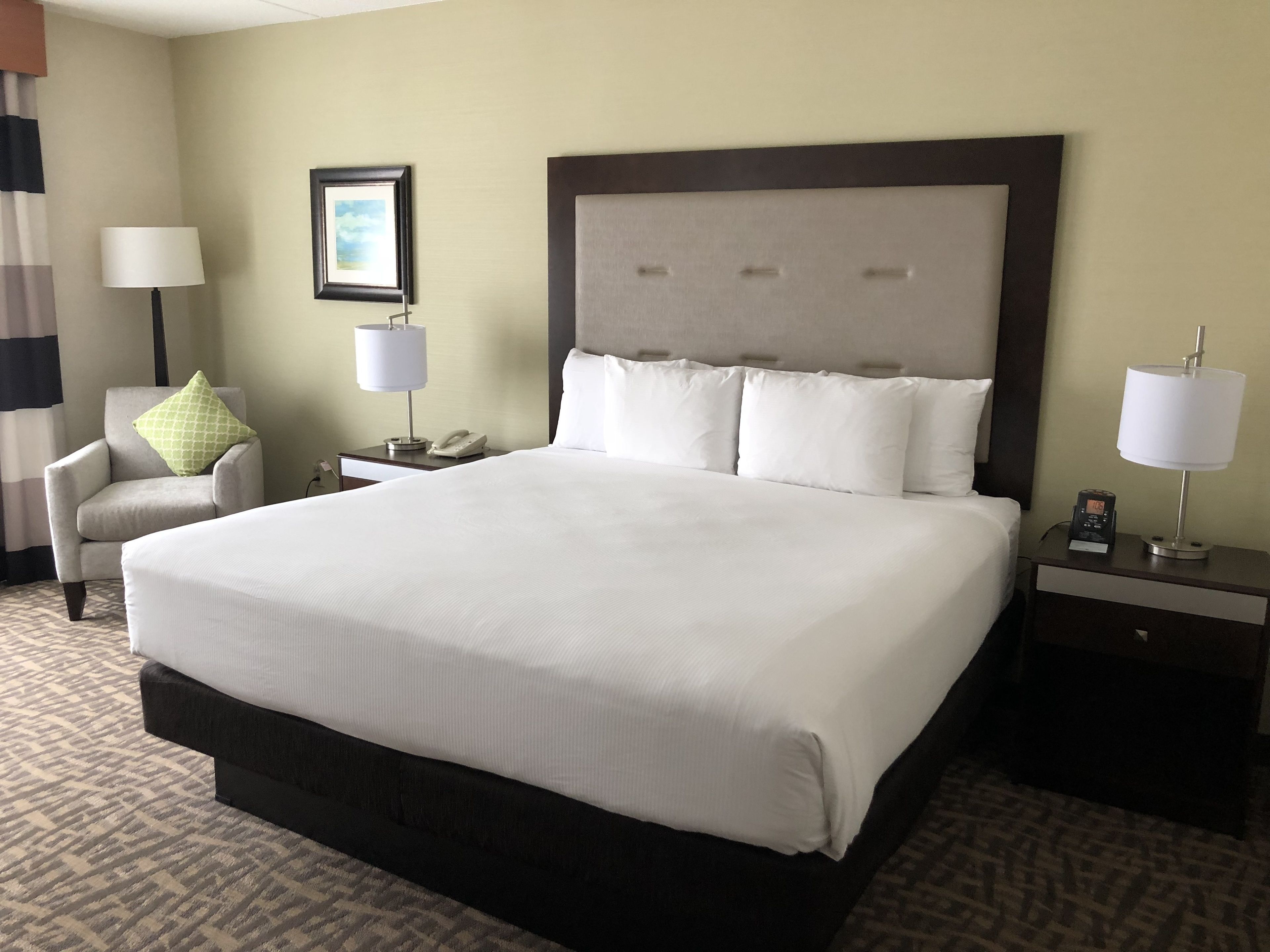 premium bedding, down duvets, desk, laptop workspace