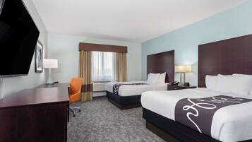Premium bedding, desk, blackout curtains, iron/ironing board