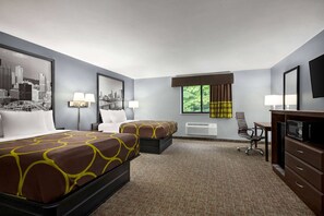Standard Room, 2 Queen Beds | Desk, iron/ironing board, free cribs/infant beds, free WiFi - Super 8 by Wyndham Grove City (Mercer)