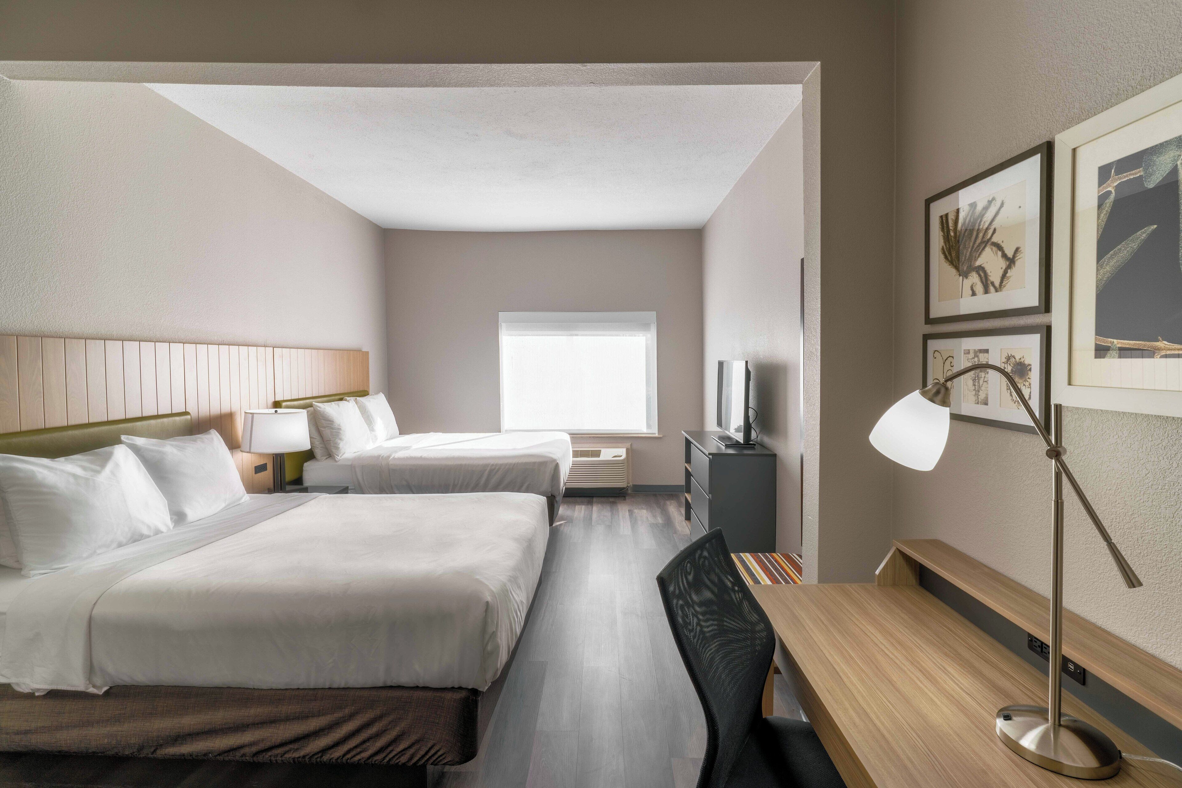 In-room safe, desk, iron/ironing board, free cribs/infant beds