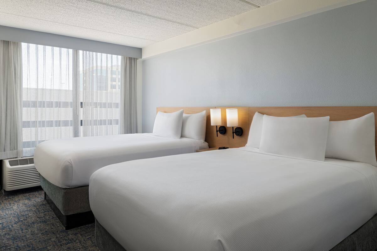 room, multiple beds (specialty) | premium bedding, desk, blackout curtains, iron/ironing board