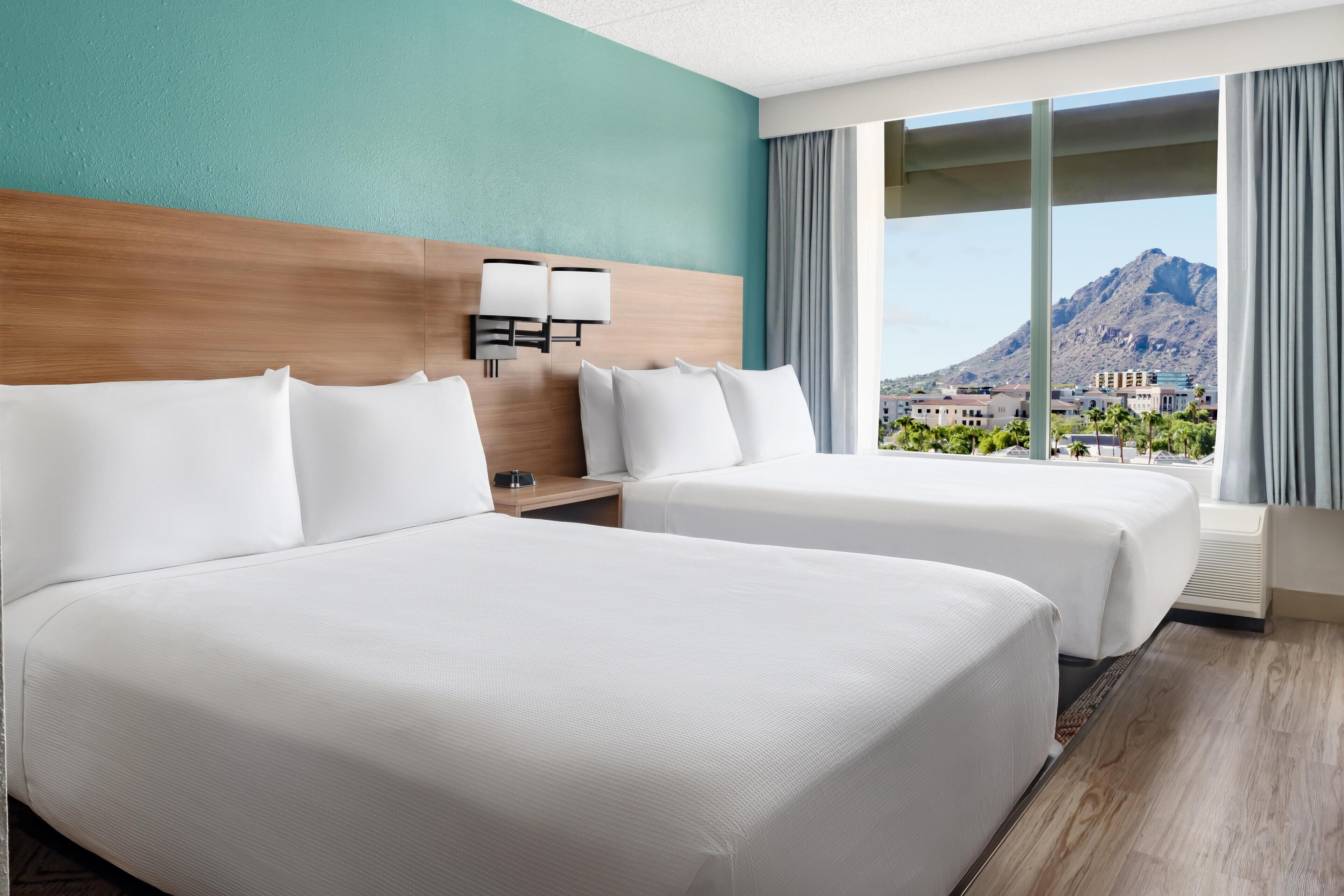 Premium bedding, pillowtop beds, in-room safe, desk