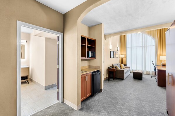 Premium bedding, pillow-top beds, desk, iron/ironing board