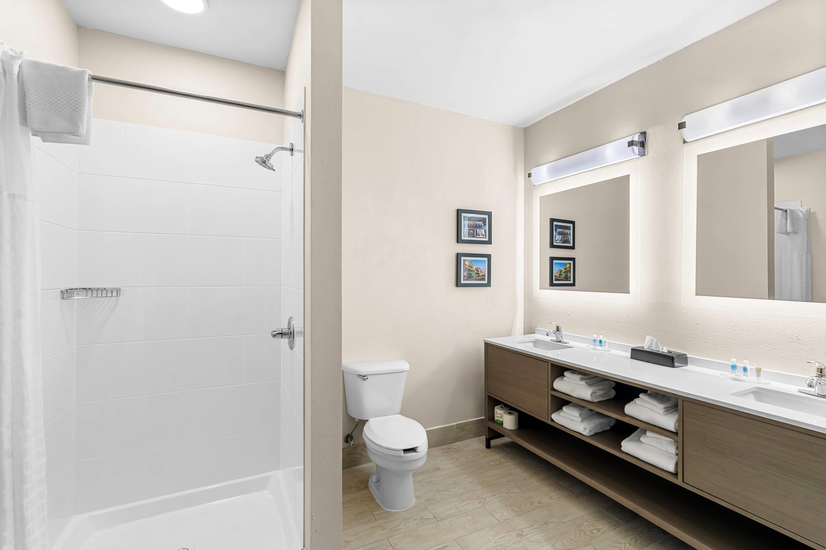 premium bedding, pillow-top beds, desk, iron/ironing board