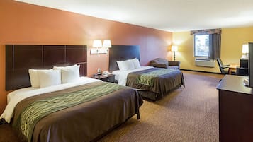 Standard Room, 2 Queen Beds, Non Smoking | Premium bedding, in-room safe, desk, iron/ironing board