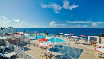 3 outdoor pools, pool cabanas (surcharge), pool umbrellas