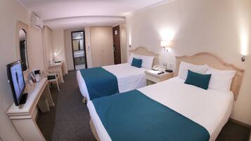 Standard Double Room, 2 Double Beds, Non Smoking | Down duvets, in-room safe, individually furnished, desk