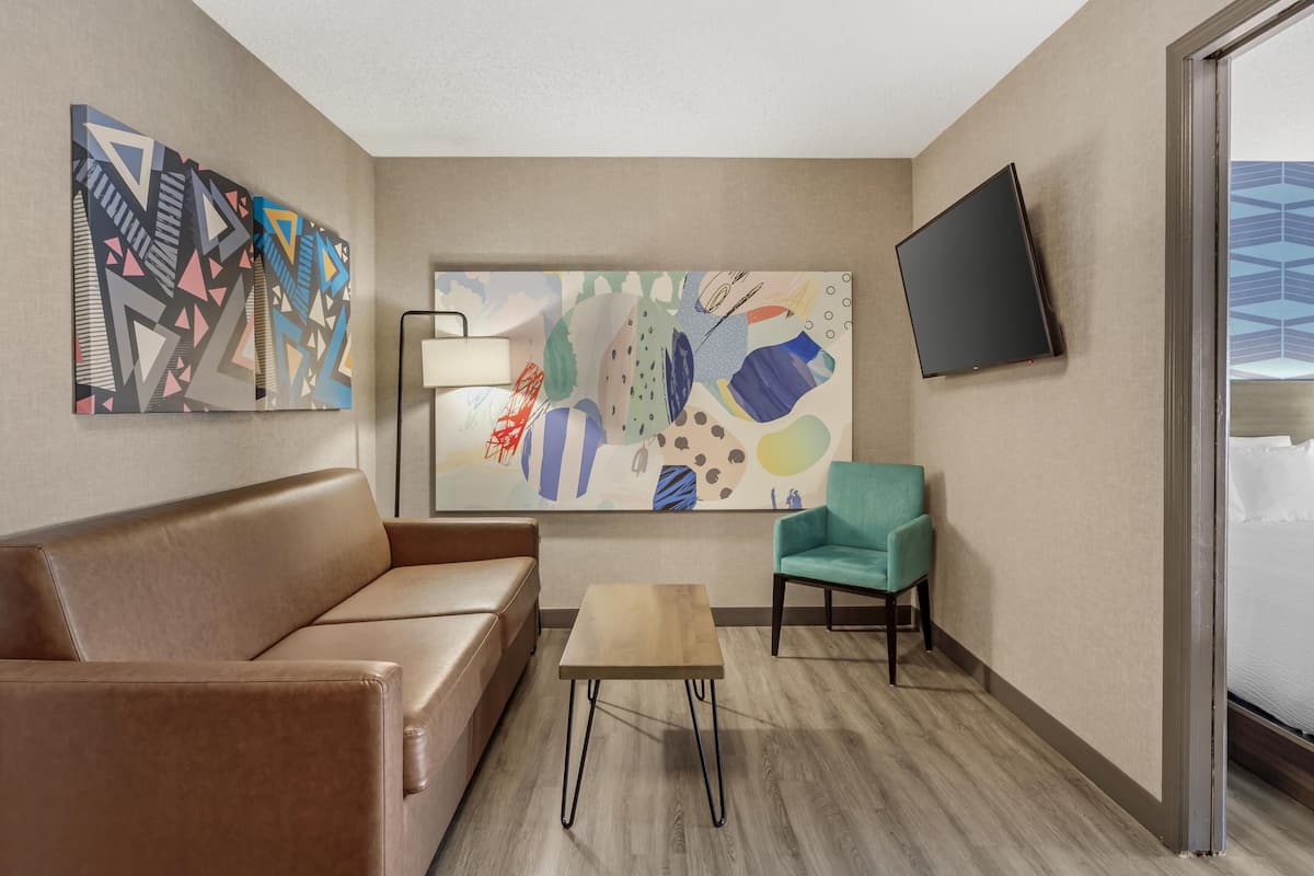 Junior Suite, 2 Queen Beds, Non Smoking, Kitchenette (with Sofabed) | Premium bedding, desk, laptop workspace, blackout curtains